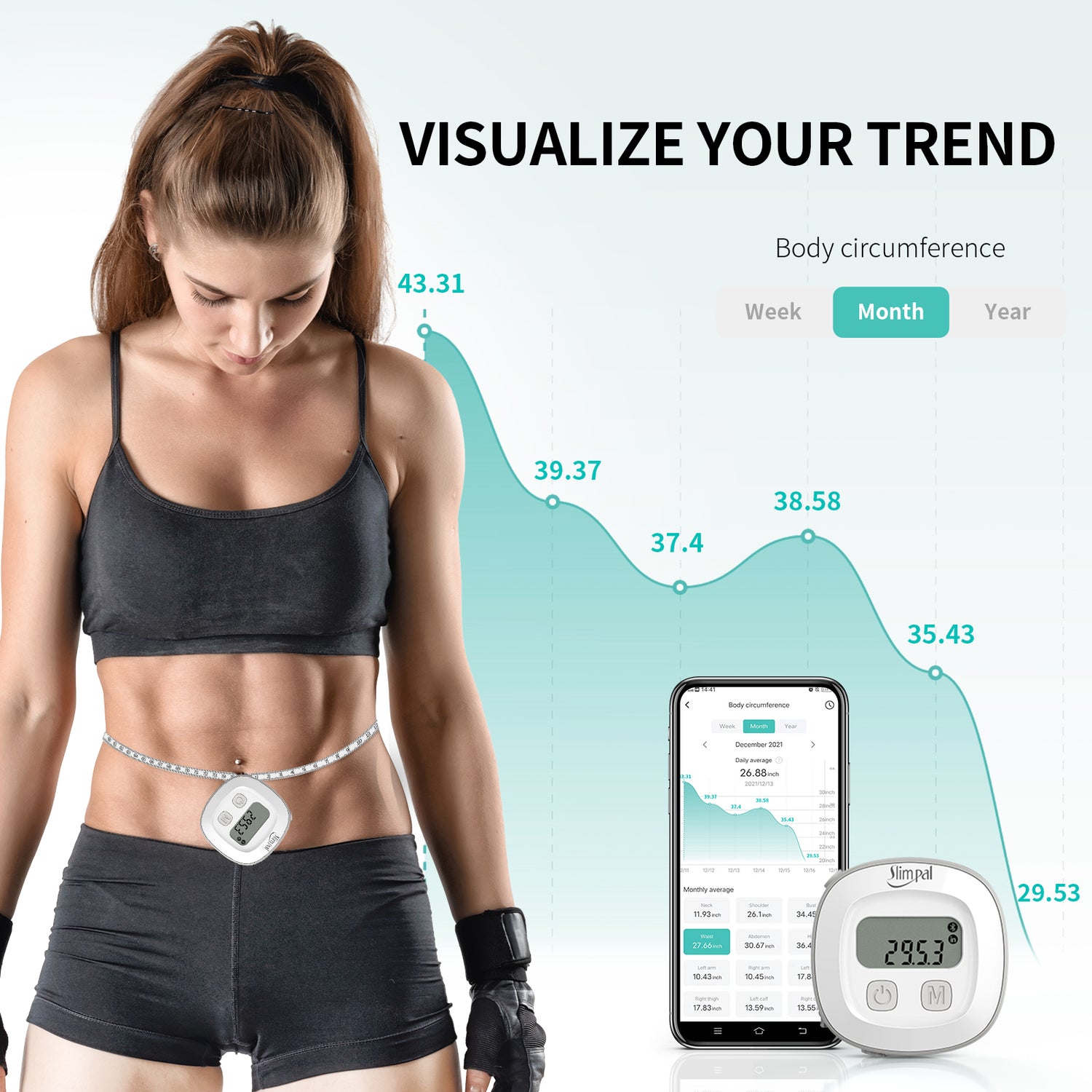 Smart Portable Waist & Chest Measurement Tool - Get Accurate